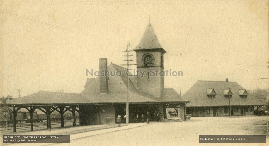 Postcard: Union Railroad Station, Gardner, Massachusetts